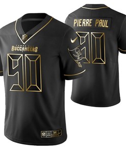Tampa Bay Buccaneers Jason Pierre-paul 90 2021 Nfl Golden Brandedition Black Jersey Gift For Buccaneers Fans - Robokeg