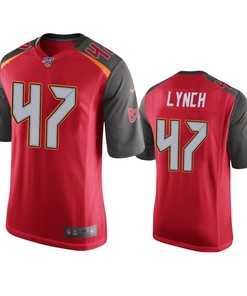 Tampa Bay Buccaneers John Lynch Red 100th Season Game Jersey - Robokeg