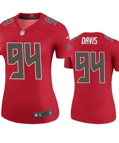 Tampa Bay Buccaneers Khalil Davis Red Color Rush Legend Jersey - Womens - Robokeg
