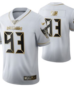 Tampa Bay Buccaneers Ndamukong Suh 93 2021 Nfl Golden Brandedition White Jersey Gift For Buccaneers Fans - Robokeg