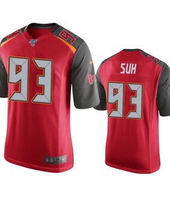 Tampa Bay Buccaneers Ndamukong Suh Red 100th Season Game Jersey - Robokeg