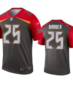 Tampa Bay Buccaneers Peyton Barber Pewter Inverted Legend Jersey - Robokeg