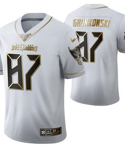 Tampa Bay Buccaneers Rob Gronkowski 87 2021 Nfl Golden Brandedition White Jersey Gift For Buccaneers Fans - Robokeg