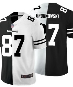 Tampa Bay Buccaneers Rob Gronkowski #87 Nfl 2020 Black And White Jersey - Robokeg