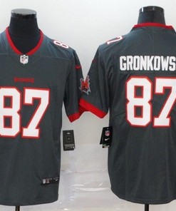Tampa Bay Buccaneers Rob Gronkowski #87 Nfl 2020 Grey Jersey - Robokeg