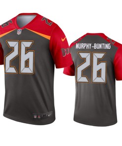 Tampa Bay Buccaneers Sean Murphy-bunting Pewter Inverted Legend Jersey - Robokeg