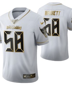 Tampa Bay Buccaneers Shaquil Barrett 58 2021 Nfl Golden Brandedition White Jersey Gift For Buccaneers Fans - Robokeg