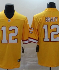 Tampa Bay Buccaneers Tom Brady #12 2020 Nfl Gold Jersey Jersey - Robokeg