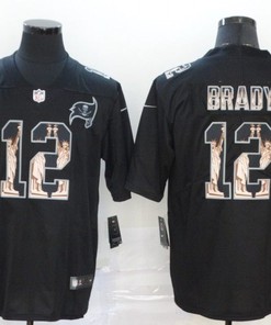 Tampa Bay Buccaneers Tom Brady #12 Nfl 2020 Black Statue Of Liberty Jersey - Robokeg