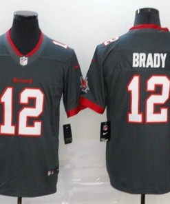 Tampa Bay Buccaneers Tom Brady #12 Nfl 2020 Grey Jersey - Robokeg