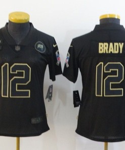 Tampa Bay Buccaneers Tom Brady #12 Nfl 2020 New Arrival Black Womens Jersey - Robokeg
