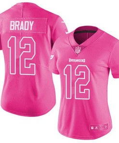 Tampa Bay Buccaneers Tom Brady #12 Nfl 2020 Pink Womens Jersey - Robokeg