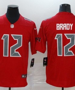 Tampa Bay Buccaneers Tom Brady #12 Nfl 2020 Red Orange Jersey - Robokeg