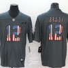 Tampa Bay Buccaneers Tom Brady #12 Nfl 2020 Us Flag Grey Jersey - Robokeg