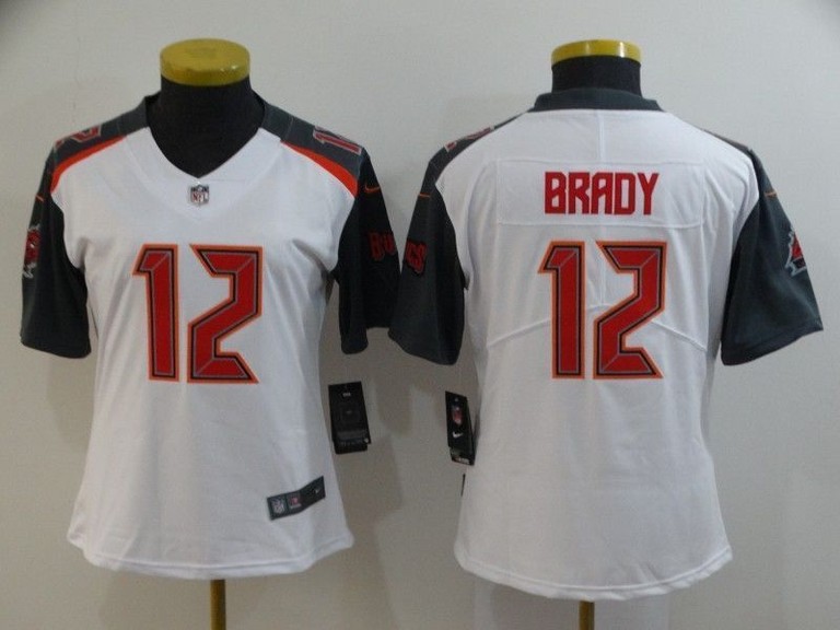Tampa Bay Buccaneers Tom Brady #12 Nfl 2020 White Womens Jersey - Robokeg