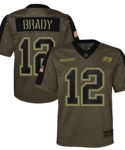 Tampa Bay Buccaneers Tom Brady 12 Nfl Olive 2021 Salute To Service Game Men Jersey For Buccaneers Fans - Robokeg
