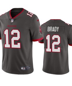 Tampa Bay Buccaneers Tom Brady Pewter 2020 Vapor Limited Jersey - Mens - Robokeg