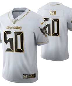 Tampa Bay Buccaneers Vita Vea 50 2021 Nfl Golden Brandedition White Jersey Gift For Buccaneers Fans - Robokeg