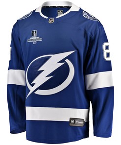 Tampa Bay Lightning Andrei Vasilevskiy 88 Home 2022 Stanley Cup Champions Breakaway Men Jersey - Blue - Robokeg