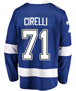 Tampa Bay Lightning Anthony Cirelli 71 Home 2022 Stanley Cup Champions Breakaway Men Jersey - Blue - Robokeg