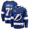 Tampa Bay Lightning Anthony Cirelli 71 Home 2022 Stanley Cup Final Breakaway Men Jersey - Blue - Robokeg