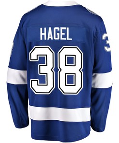 Tampa Bay Lightning Brandon Hagel 38 Home 2022 Stanley Cup Playoffs Breakaway Men Jersey - Blue - Robokeg