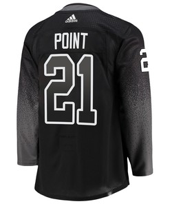 Tampa Bay Lightning Brayden Point 21 Alternate 2022 Stanley Cup Playoffs Breakaway Men Jersey - Black - Robokeg