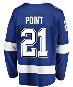 Tampa Bay Lightning Brayden Point 21 Home 2022 Stanley Cup Champions Breakaway Men Jersey - Blue - Robokeg