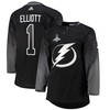 Tampa Bay Lightning Brian Elliott 1 Alternate 2022 Stanley Cup Champions Breakaway Men Jersey - Black - Robokeg