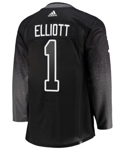 Tampa Bay Lightning Brian Elliott 1 Alternate 2022 Stanley Cup Champions Breakaway Men Jersey - Black - Robokeg