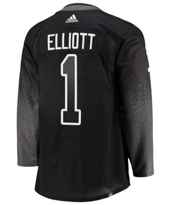 Tampa Bay Lightning Brian Elliott 1 Alternate 2022 Stanley Cup Playoffs Breakaway Men Jersey - Black - Robokeg