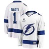 Tampa Bay Lightning Brian Elliott 1 Away 2022 Stanley Cup Champions Breakaway Men Jersey - White - Robokeg