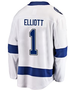 Tampa Bay Lightning Brian Elliott 1 Away 2022 Stanley Cup Final Breakaway Men Jersey - White - Robokeg