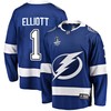 Tampa Bay Lightning Brian Elliott 1 Home 2022 Stanley Cup Final Breakaway Men Jersey - Blue - Robokeg