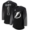 Tampa Bay Lightning Brian Elliott 1 alternate 2022 Stanley Cup Final Breakaway Men Jersey - black - Robokeg