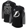 Tampa Bay Lightning Callan Foote 52 Alternate 2022 Stanley Cup Champions Breakaway Men Jersey - Black - Robokeg