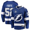 Tampa Bay Lightning Callan Foote 52 Home 2022 Stanley Cup Champions Breakaway Men Jersey - Blue - Robokeg