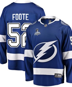 Tampa Bay Lightning Callan Foote 52 Home 2022 Stanley Cup Playoffs Breakaway Men Jersey - Blue - Robokeg