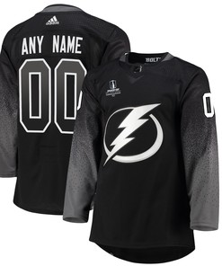 Tampa Bay Lightning Custom Alternate 2022 Stanley Cup Playoffs New Breakaway Men Jersey - Black - Robokeg