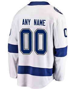 Tampa Bay Lightning Custom Away 2022 Stanley Cup Playoffs Breakaway Men Jersey - White - Robokeg