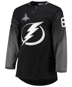 Tampa Bay Lightning Erik Cernak 81 Alternate 2022 Stanley Cup Champions Breakaway Men Jersey - Black - Robokeg
