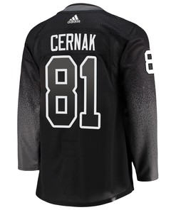 Tampa Bay Lightning Erik Cernak 81 Alternate 2022 Stanley Cup Champions Breakaway Men Jersey - Black - Robokeg