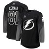 Tampa Bay Lightning Erik Cernak 81 Alternate 2022 Stanley Cup Playoffs Breakaway Men Jersey - Black - Robokeg