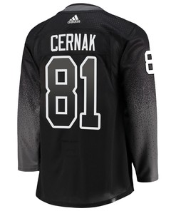 Tampa Bay Lightning Erik Cernak 81 Alternate 2022 Stanley Cup Playoffs Breakaway Men Jersey - Black - Robokeg