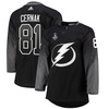 Tampa Bay Lightning Erik Cernak 81 alternate 2022 Stanley Cup Final Breakaway Men Jersey - black - Robokeg