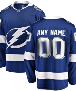 Tampa Bay Lightning Fanatics Branded Home Breakaway Custom Jersey Blue Custom Jerseys Nhl - Robokeg