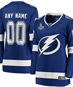 Tampa Bay Lightning Fanatics Branded Womens 2021 Stanley Cup Champions Home Breakaway Custom Jersey - Blue Custom Jerseys Nhl - Robokeg
