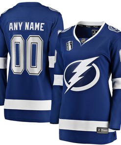 Tampa Bay Lightning Fanatics Branded Womens Home 2022 Stanley Cup Final Breakaway Custom Jersey - Blue Custom Jerseys Nhl - Robokeg
