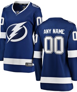 Tampa Bay Lightning Fanatics Branded Womens Home Breakaway Custom Jersey - Blue Custom Jerseys Nhl - Robokeg