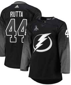 Tampa Bay Lightning Jan Rutta 44 Alternate 2022 Stanley Cup Playoffs Breakaway Men Jersey - Black - Robokeg